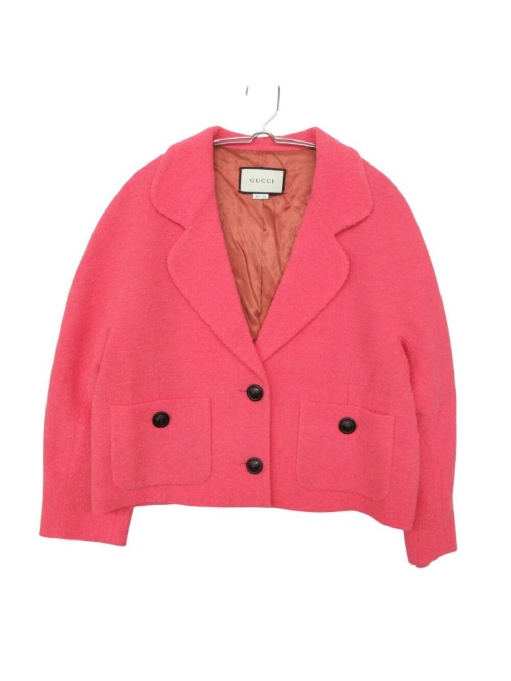 Gucci jacket Interlocking Button Tweed Croppedjacket Shaw-g Length Pink